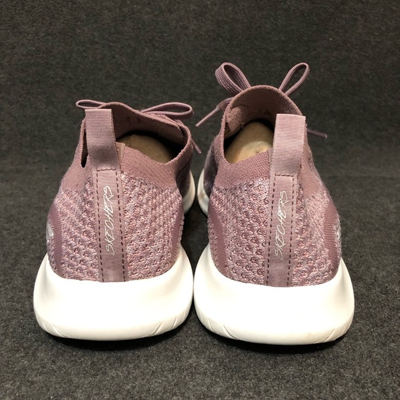 Skechers Women’s Size 8.5 Ultra Flex Statements Lavender Knit Slip On Sneakers - Picture 4 of 9